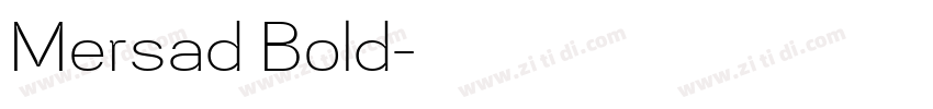 Mersad Bold字体转换